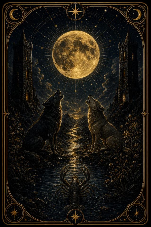 The Moon tarot card