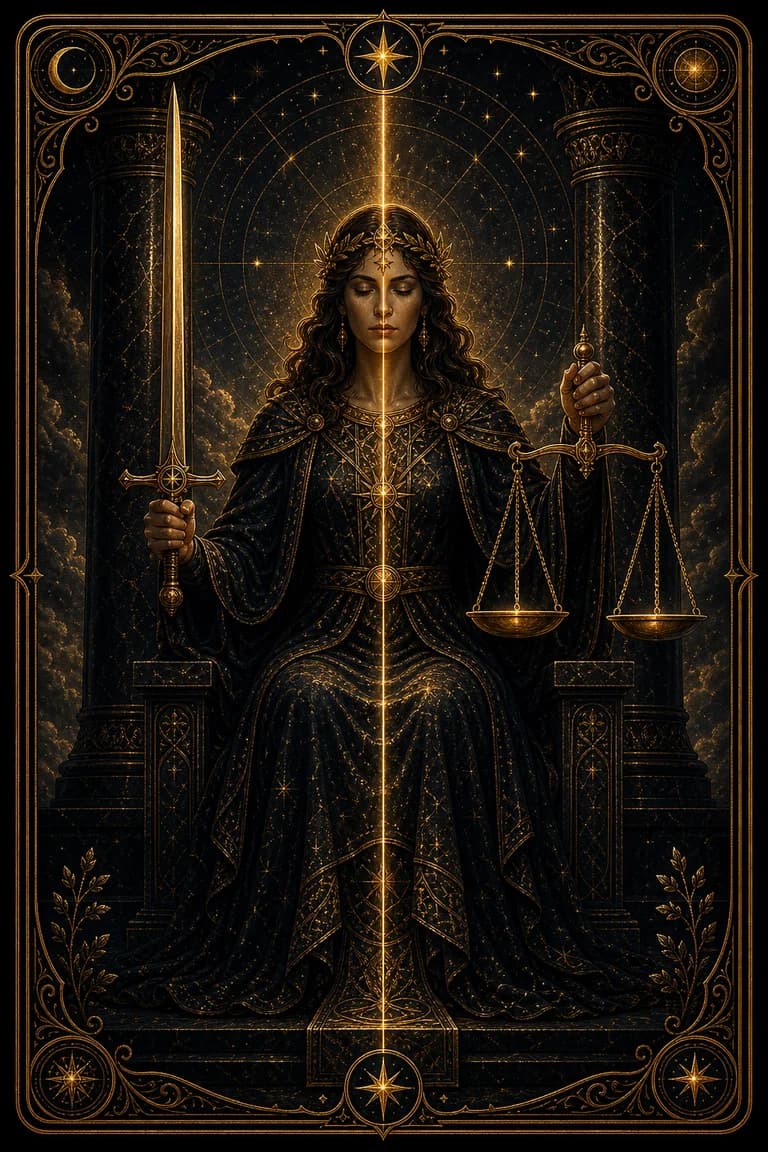 Justice tarot card