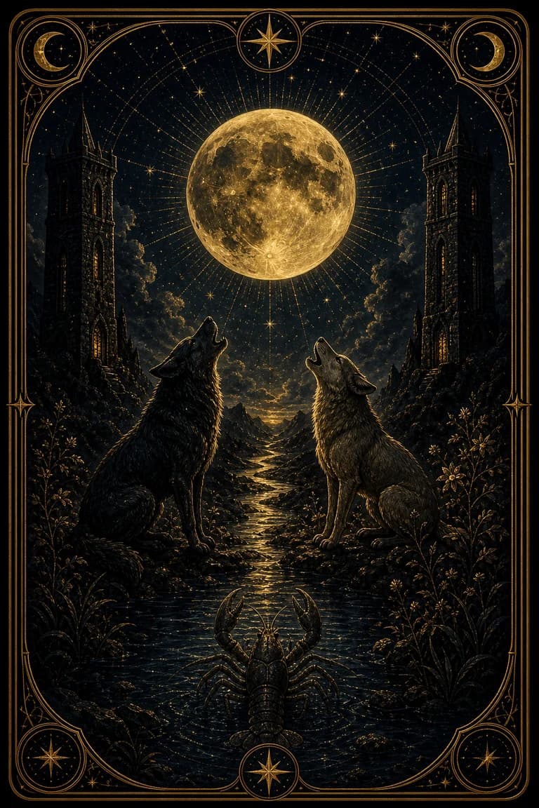 The Moon tarot card