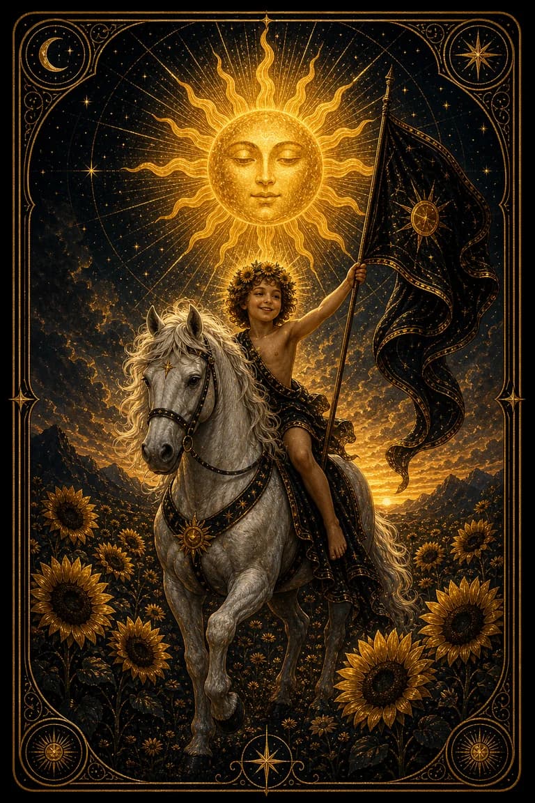 The Sun tarot card